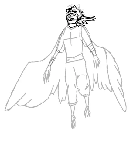 Have a unfinished drawing of my sona