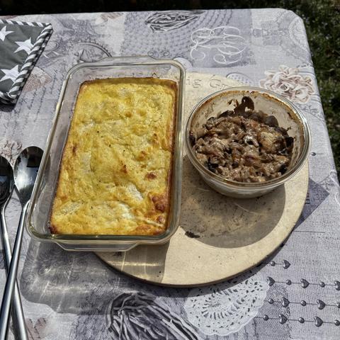 Our version of Obwalden's traditional Ofetori with mushrooms.