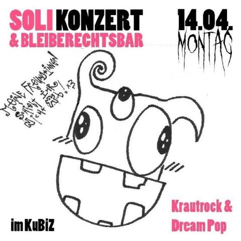 💥Ankündigung! Montag 14.04.2025💥

🔊 Solikonzert & Bleiberechtsbar 🔊

Montag, 14.04.2025 | 19:00 Uhr | KuBiZ Café U (beim kleinen Hof hinterm grünen Tor) Bernkasteler Straße 78, 13088 Berlin

Anreise: Tram 12, 27 Bus 156, 255, 259 Berliner Allee/Rennbahnstraße | Tram M4, M13, 12, Bus 255, 259 Weißer See

📣 Aufruf: https://asanb.noblogs.org/?p=11065 - @oat_hsh

#b1404 #Bleiberecht

Der Bleiberechtskampf geht weiter!

Für die wöchentliche Bleiberechtsbar haben uns wieder zwei geile Bands zugesagt: Auto Auto & Soft Double.

Eintritt is frei, Spenden und Geld vonna Bar gehen an Freund*innen, die aktuell für ihr Bleiberecht in Deutschland kämpfen.

Kommt gerne oder gebt euern Freund*innen bescheid.