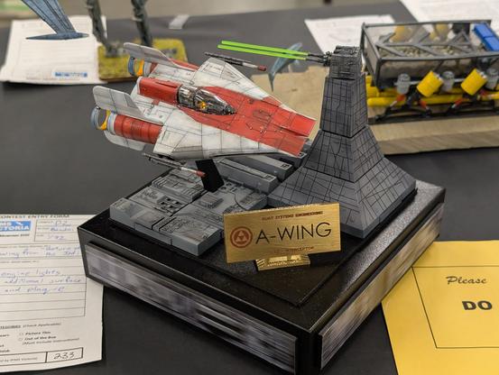 RZ-1 A-Wing with a small diorama/base