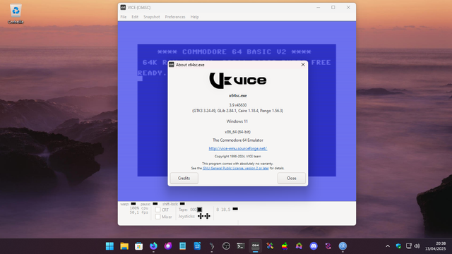 Vice en thème clair sur un MS-Windows en thème sombre. Ouille !