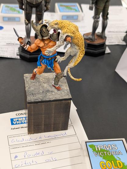 Gladiator fighting a leopard