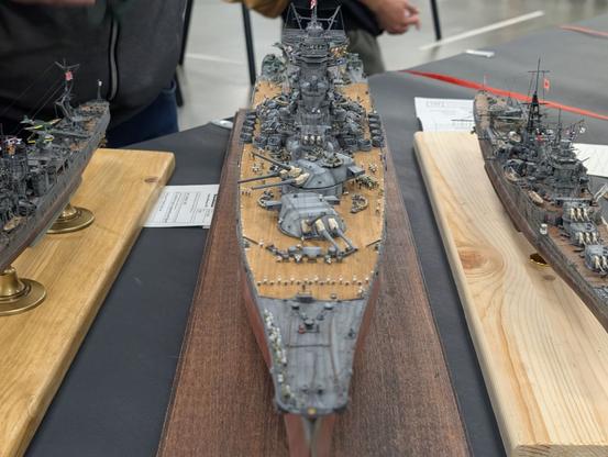 The Yamato viewed from along the bow.