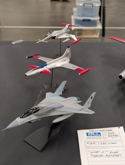 Various fighters that weren't built or are fictional in RCAF livery.