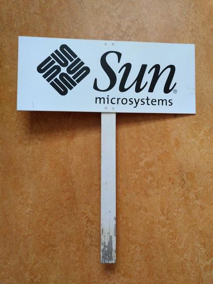 Sign with new label