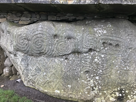 Spirals on stone at Newgrange