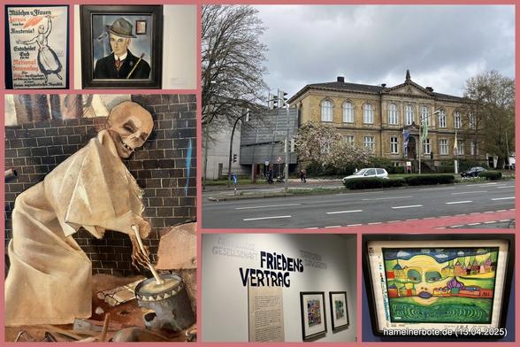 Collage Museumsquartier Osnabrück - Nussbaum - Hundertwasser