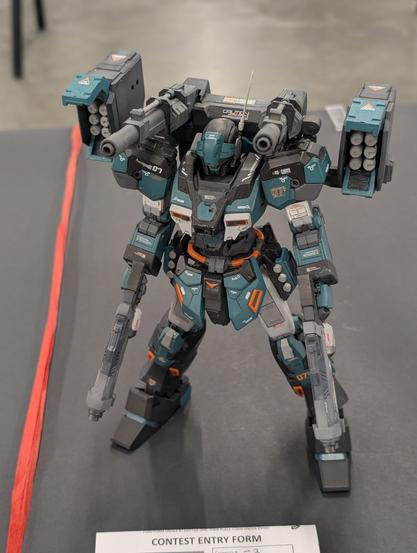 Greenish Gundam figure