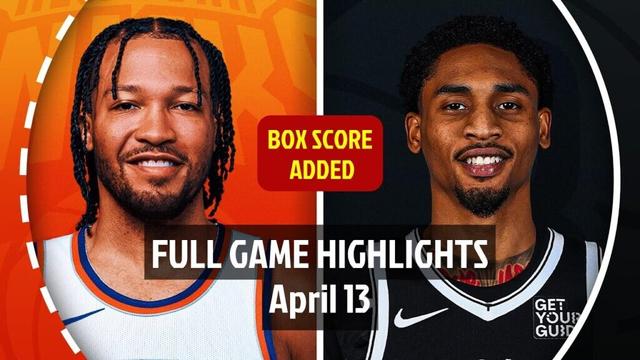 New York Knicks vs Brooklyn Nets | Full Game Highlights | 13 April 2025