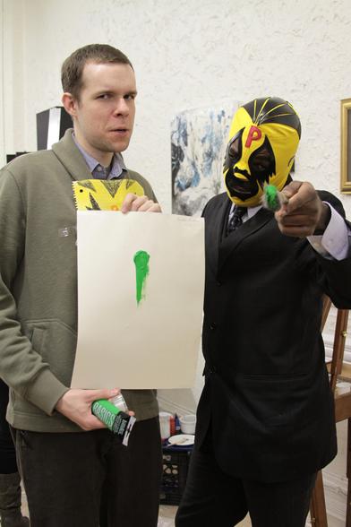 Photo by Sophia Nahli Allison of the opening night of 2012's I CAN DO THAT, a rule-breaking interactive group art show featuring over 40 artists from around the world created and independently curated by Jenny Lam