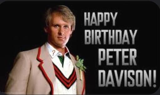 Pter Davison in costume looking directly at the camera.
Happy Birthday Peter Davison
