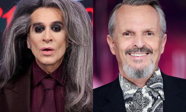 Los músicos Mario Vaquerizo y Miguel Bosé. (GETTY)