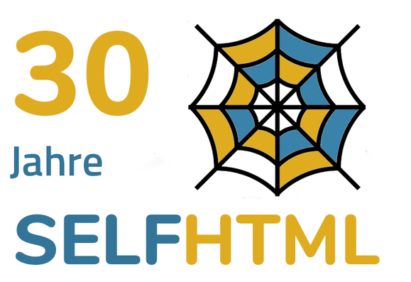 Infografik zu 30 Jahre SELFHTML mit neuem Netz-Logo