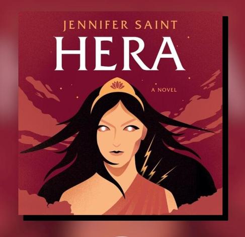 Cover "Hera" zeigt eine schwarzhaarige Frau mit Tiara auf rotem Grund