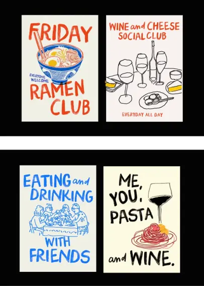 Pasta and Wine Typeface, a hand-drawn Bitmap SVG Font by Nicky Laatz