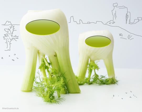 Zwei Raumschiffe aus Fenchel:-)