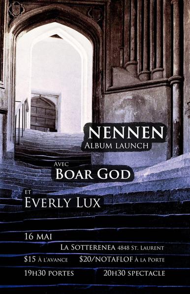 Nennen (Album release) // Boar God // Everly Lux