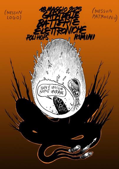 locandina della gara delle batterie elettroniche il 18 maggio
