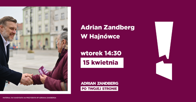 Plakat spotkania wyborczego.
Informacje jak w treści wpisu.