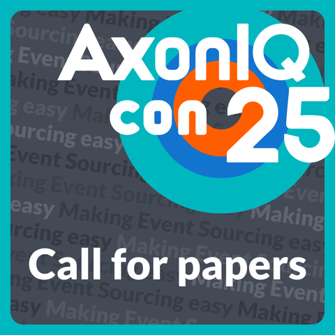 A flashy visual advertising AxonIQ Conference 2025