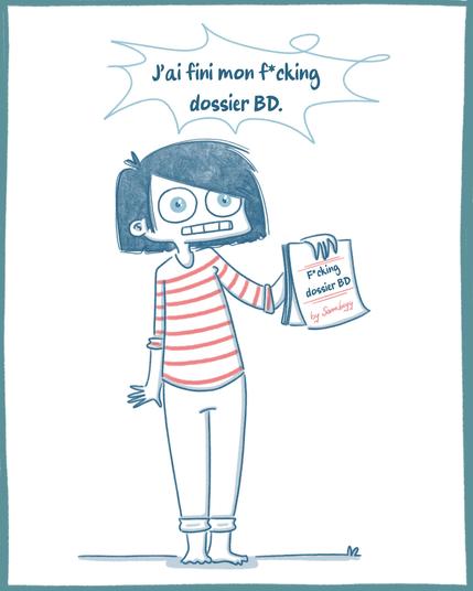 Dessin de Samboyy qui dit "j'ai fini mon dossier BD"