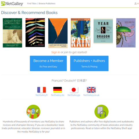 Screenshot from Netgalley.com with Mahaila Smith's Seed Beetle featured