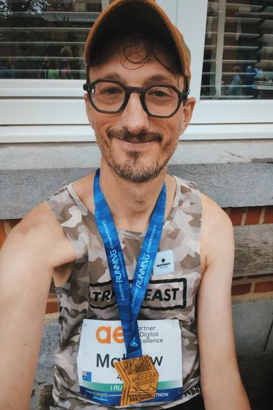 Photo of myself with my medal after the race