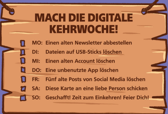 Eine digitale Kehrwoche als Bucket-List.