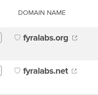 2nd screenshot confirms I also own the domain names: fyralabs.org and fyralabs.net