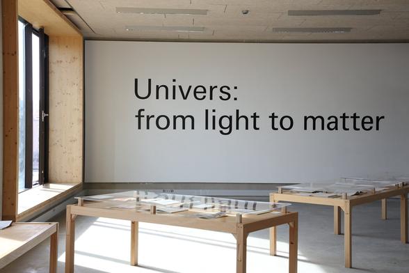 Overview of the exhibition “Univers: from light to matter,” curated by Tânia Raposo and Varya Goncharova.