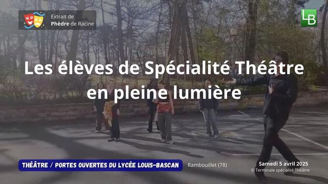 Samedi 5 avril 2025, à l’occasion des Portes Ouvertes du lycée Louis-Bascan, les élèves ayant choisi de suivre l’enseignement de spécialité Théâtre ont transformé l’établissement en véritable scène vivante.