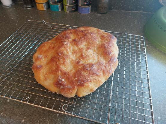 a sourdough loaf that has collapsed into a shapeless blob