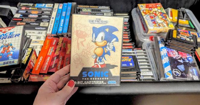 Me holding my Canadian Sonic 1 box
