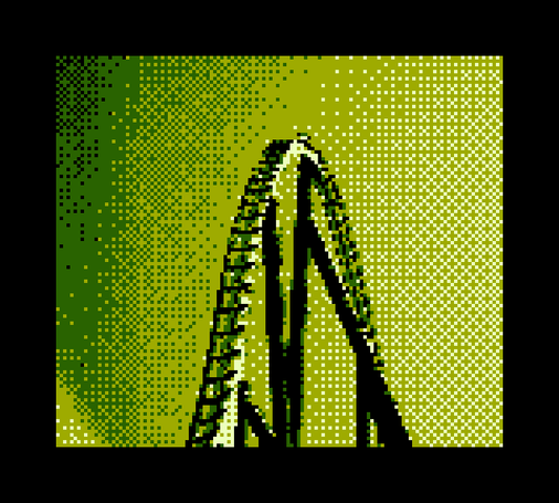 Roller coaster peak (up and down) track without any train