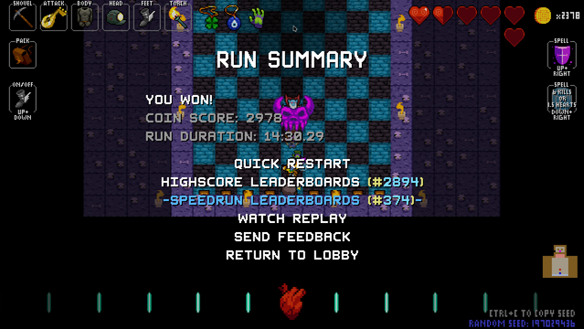Run summary

You won!
Coin score: 2978 (#2894)
Run duration: 14:30.29 (#374)