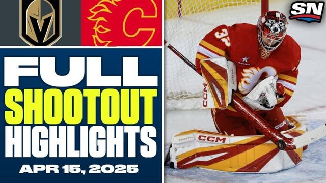 Vegas Golden Knights at Calgary Flames | FULL Shootout highlights - April 15, 2025