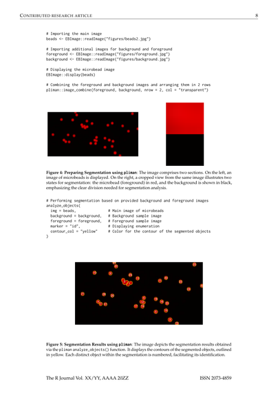 Shows sample page from our review (draft) Exploring Image Analysis in R: Applications and Advancements