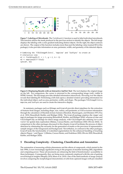Shows sample page from our review (draft) Exploring Image Analysis in R: Applications and Advancements