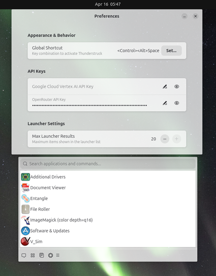 preferencepane and application launcher