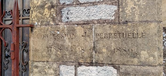 Inscription Concession perpétuelle