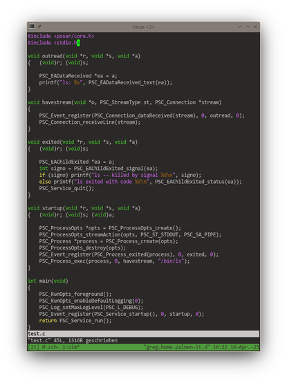 Testing code for the new PSC_Process class