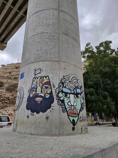 Artwork by unknown artist in Wadi Al Shab, Oman