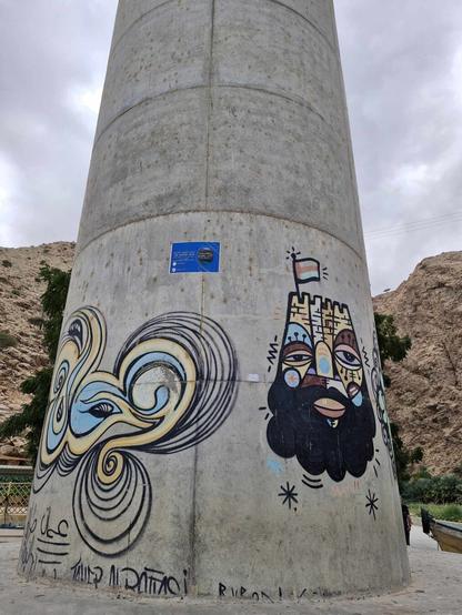 Artwork by unknown artist in Wadi Al Shab, Oman
