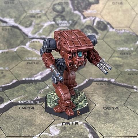 Warhawk miniature painted brown and dark grey