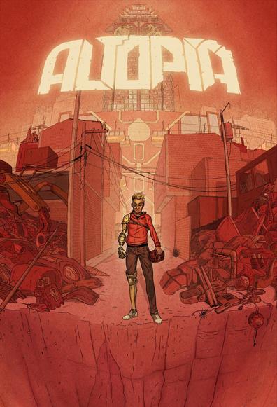Cyberpunk style comic covers