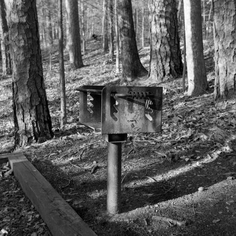 A picnic site grill