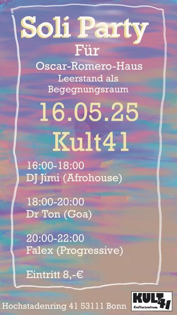 Benefiz für das Oscar-Romero-Haus und den Leerstand als Begegnungsraum mit FALEX, Dr. Ton und DJ Jimi