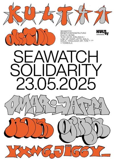 Benefiz Veranstaltung für Seawatch mit Omar Jatta, Nola, Ginja und Yxngjiggy