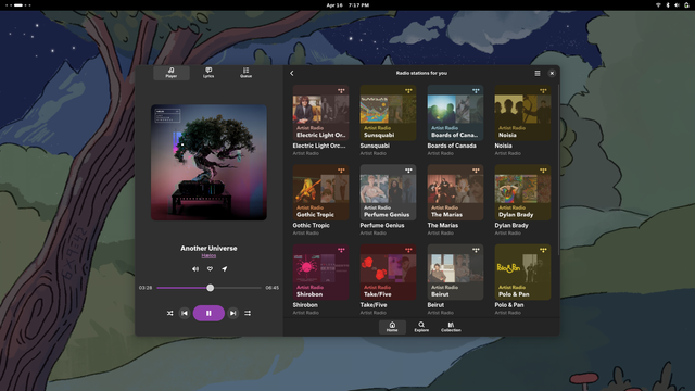 High Tide, a GTK app, running on GNOME 48