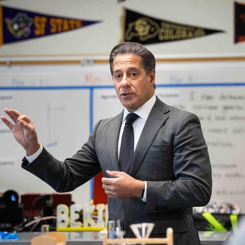 Alberto Carvalho, the superintendent of Los Angeles’s public schools, in 2022. Mr. Carvalho said he himself was once undocumented.